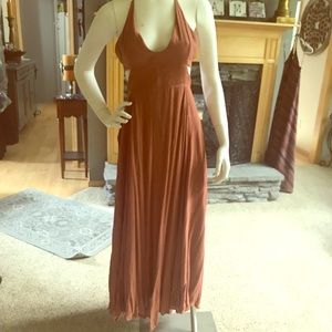 Free People,  copper color halter dress